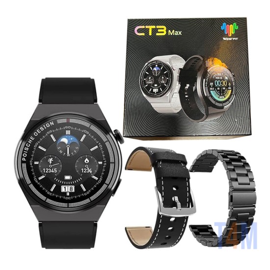 Smartwatch Wear Fit Pro CT3 Max 46mm (Versão para Chamada) NFC Preto